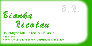 bianka nicolau business card
